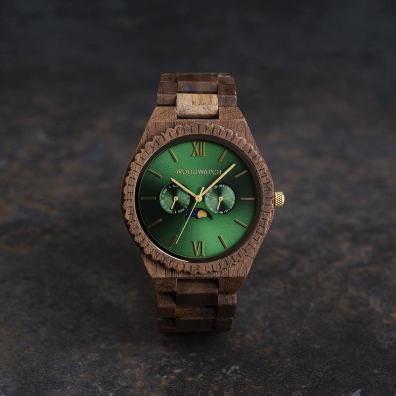 WOODWATCH MEN'S GRAND EMERALD JUNGLE QUARTZ WATCH