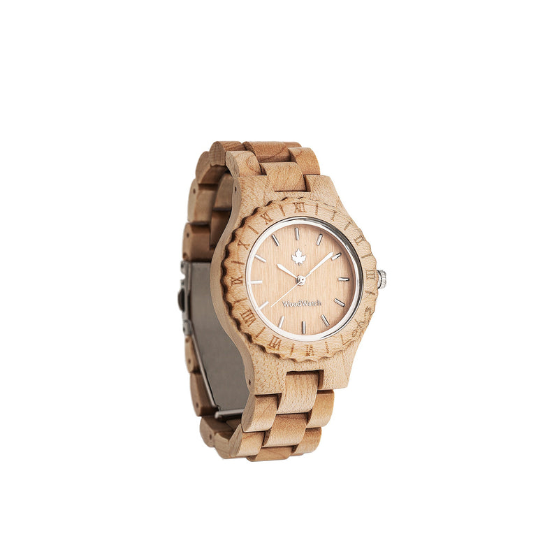 WOODWATCH WOMEN'S ORIGINALS LOTUS MAPLE QUARTZ WATCH