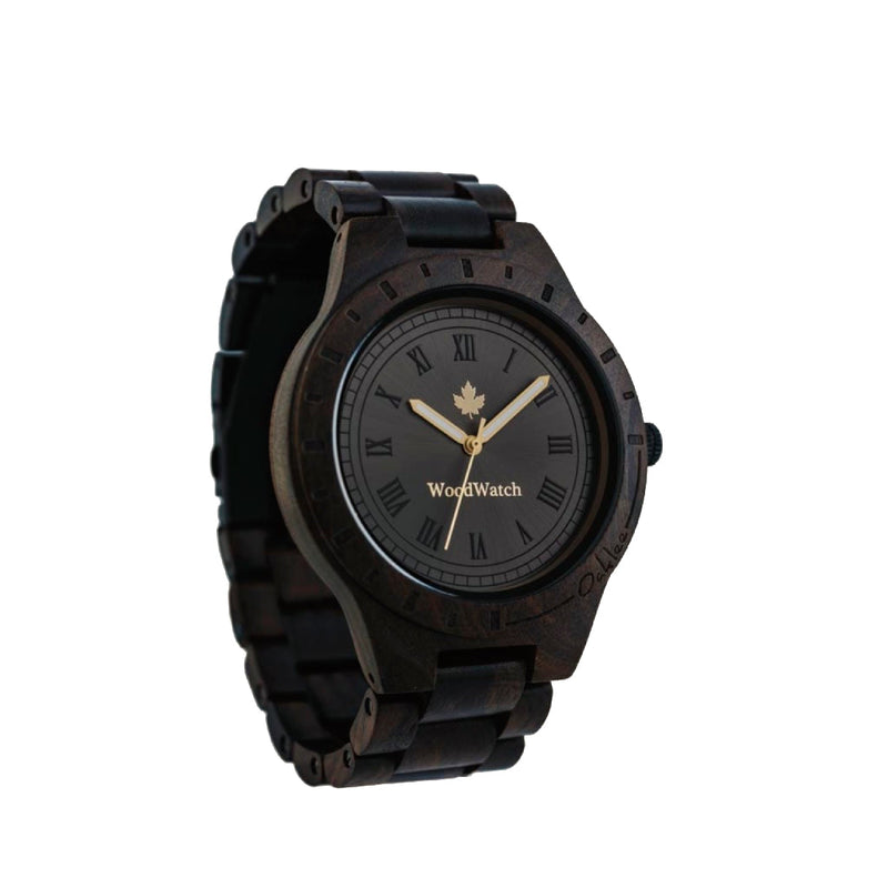 WOODWATCH MEN'S ORIGINAL OAKLEE BLACK SANDALWOOD QUARTZ WATCH