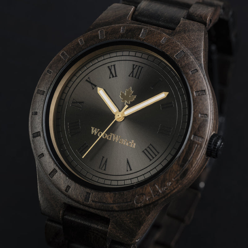 WOODWATCH MEN'S ORIGINAL OAKLEE BLACK SANDALWOOD QUARTZ WATCH