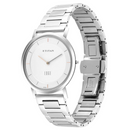 TITAN EDGE SILVER WHITE DIAL METAL STRAP WATCH 1595SM01