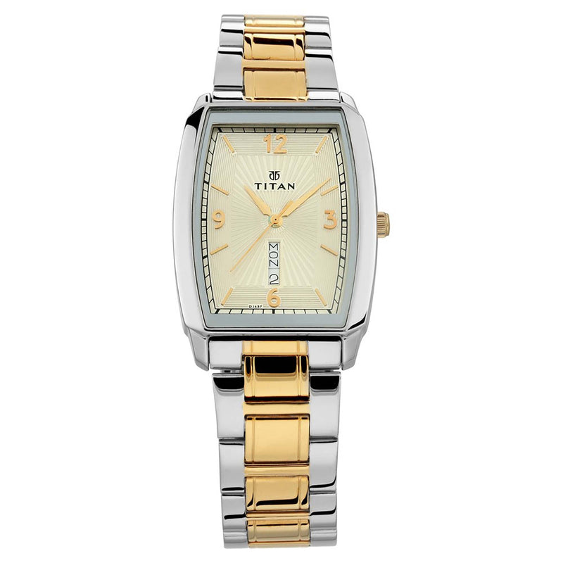 Titan Silver Dial Analog Watch for Men with Day & Date Function