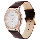 TITAN SILVER WHITE DIAL LEATHER STRAP WATCH 1824WL02