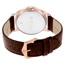 TITAN SILVER WHITE DIAL LEATHER STRAP WATCH 1824WL02