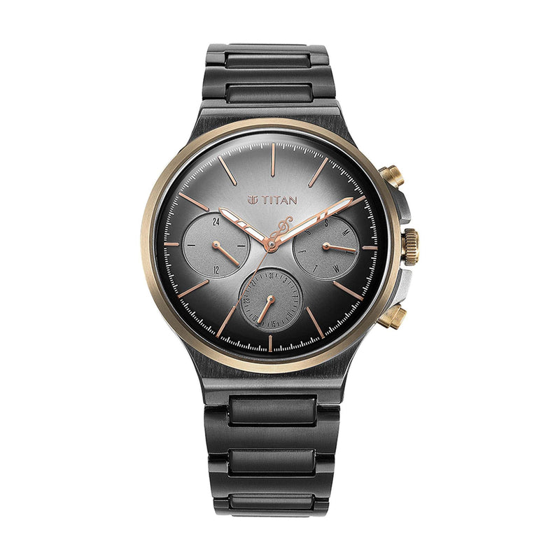 Titan Grey Dial Analog with Day and Date Watch for Men