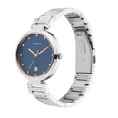 TITAN SPARKLE II NAVY BLUE DIAL METAL STRAP WATCH 2480SM11