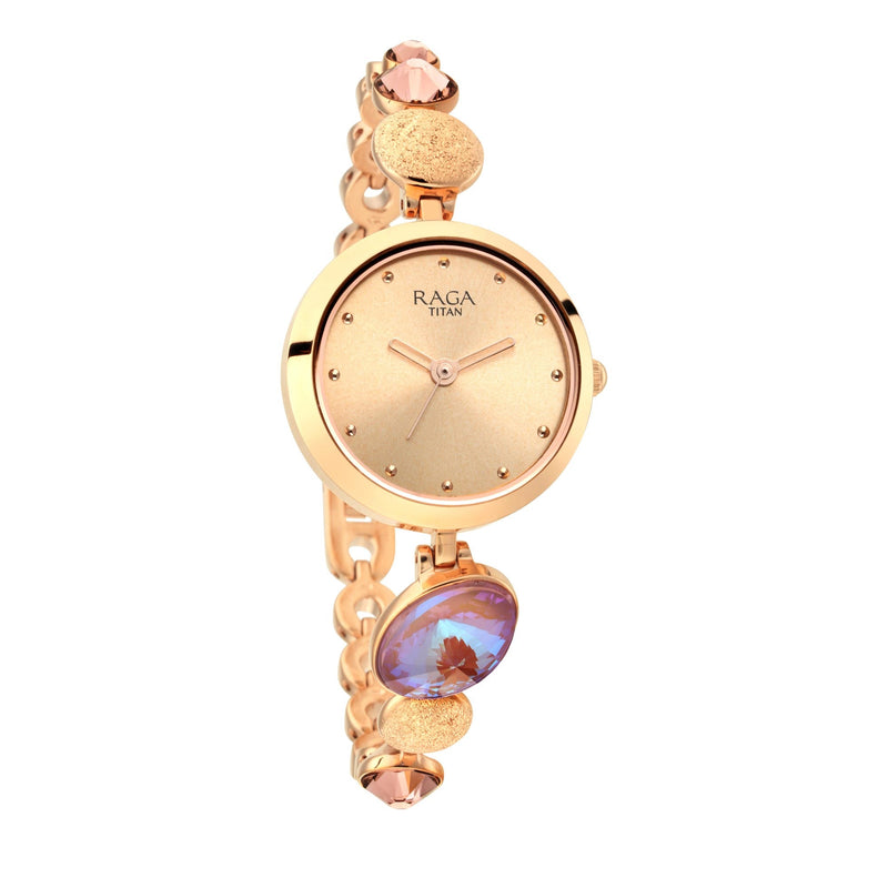 Titan Raga Moments of Joy White Mother-of-Pearl Dial Analog Watch for Women
