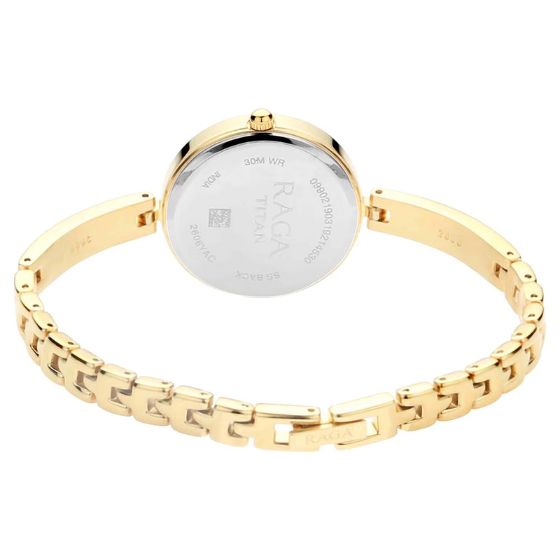 TITAN RAGA VIVA SILVER DIAL METAL STRAP WATCH 2606YM04