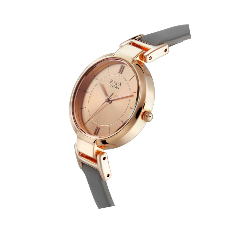 TITAN RAGA VIVA ROSE GOLD DIAL ANALOG WATCH FOR WOMEN 2608WL01