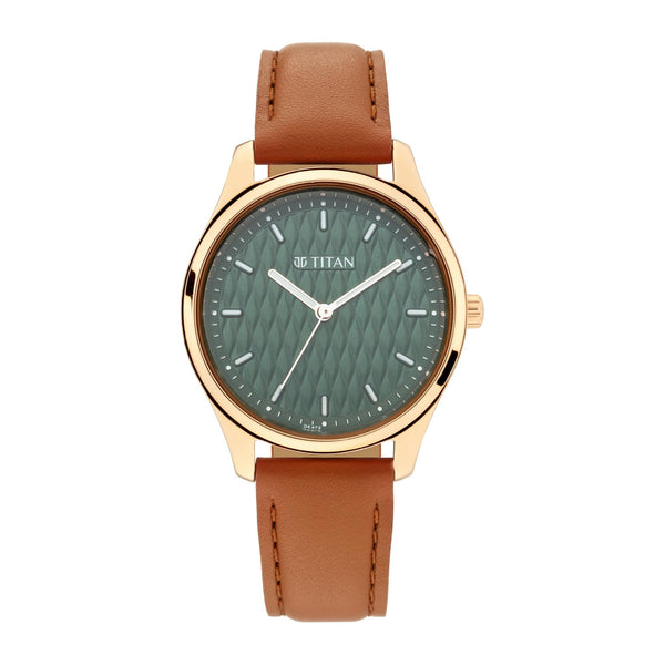 Workwear Watch from Titan with Green Dial & Analog functionality for Women