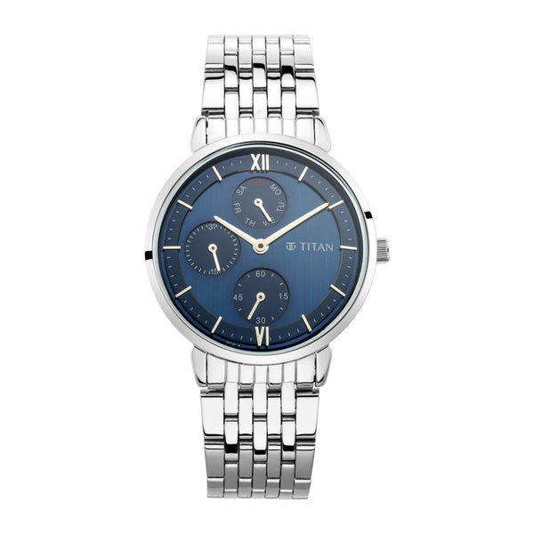 Titan Workwear Watch - Silver Dial with Multifunction feature for Women