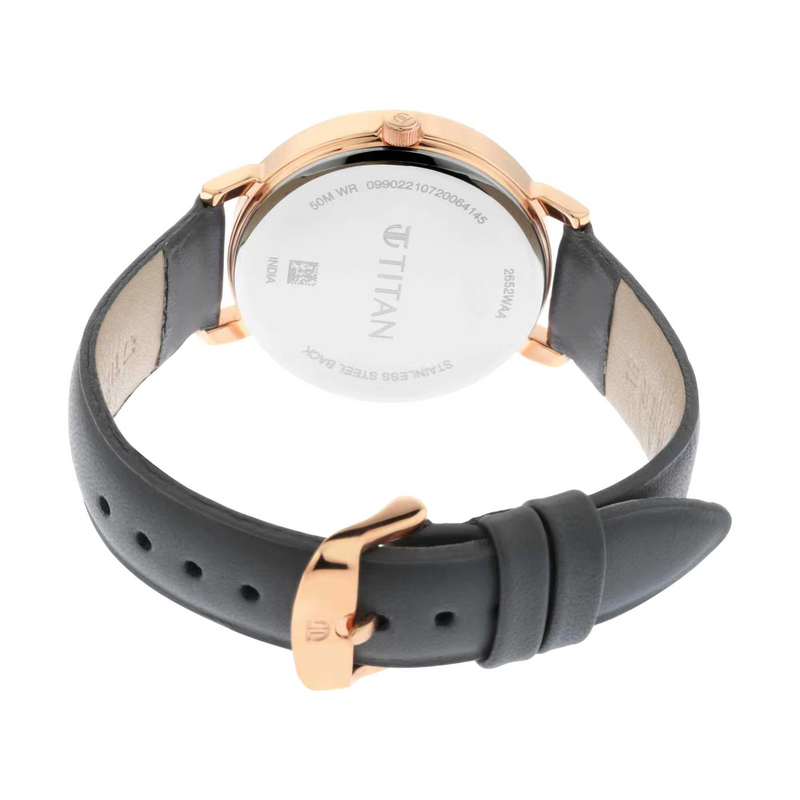 TITAN WORKWEAR WATCH WITH GREY DIAL LEATHER STRAP 2652WL02