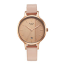 Titan Raga Viva Quartz Analog with Date Beige Colour Leather Strap Watch for Women
