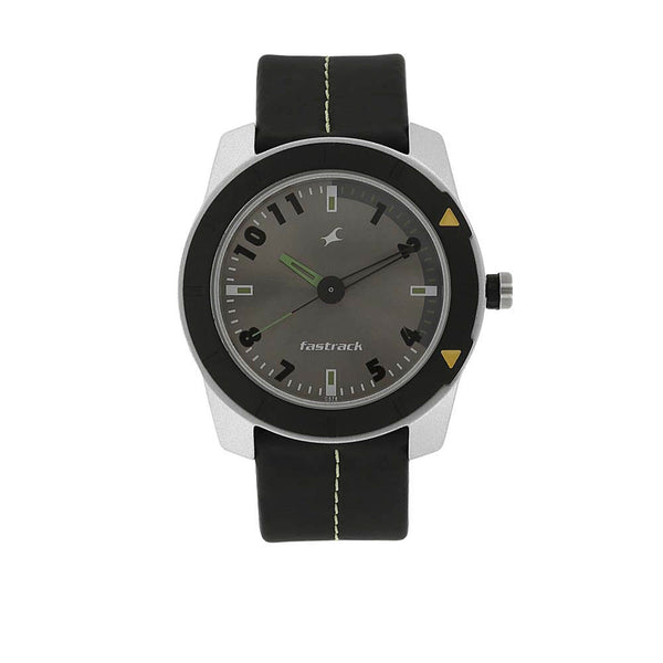 Grey Dial Plastic Strap Watch