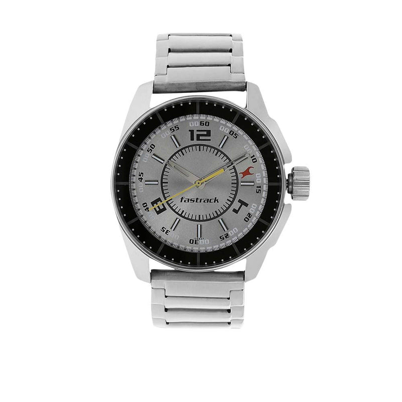 Grey Dial Stainless Steel Strap Watch