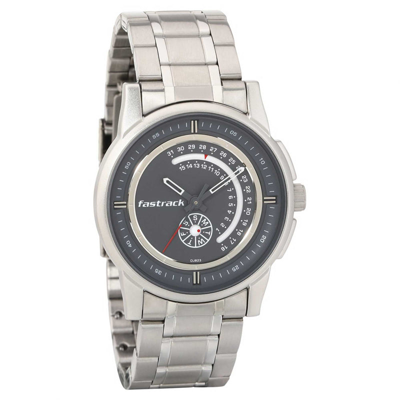 Go Skate from Fastrack - Grey Dial Analog Watch for Guys with Day and Date function