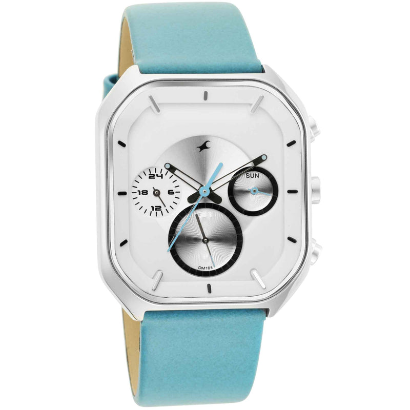 Fastrack White Dial Analog with Date Watch for Guys