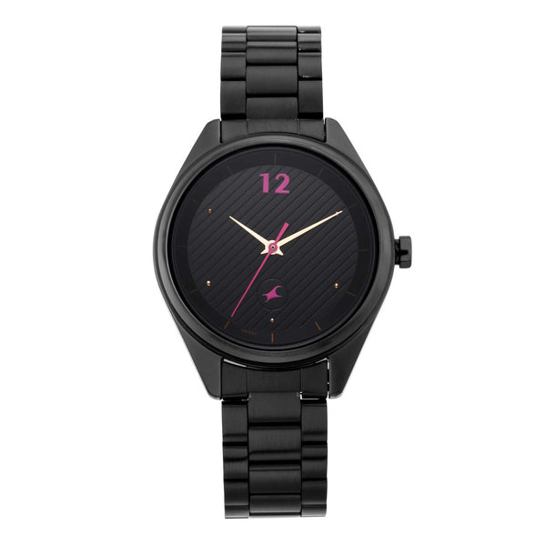 Fastrack Black Dial Analog Watch for Girls