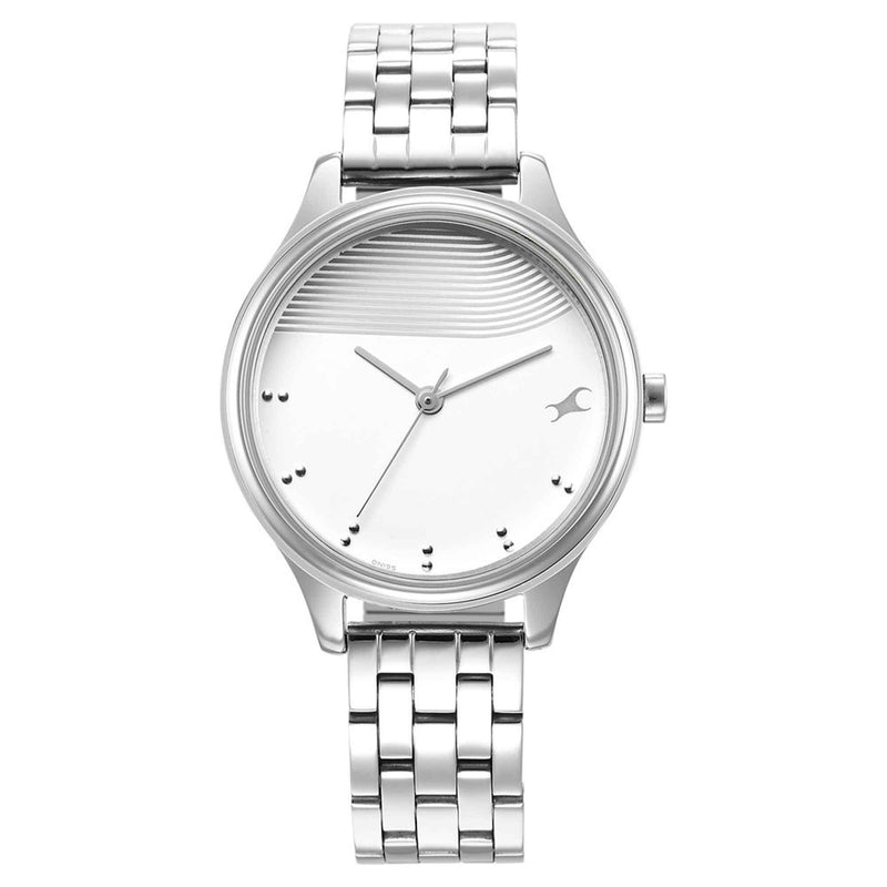 Fastrack Stunners Dial Analog Watch with Silver strap