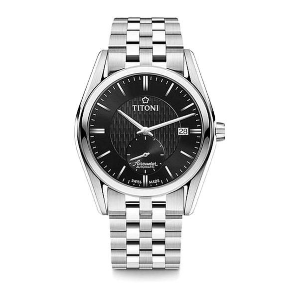 Titoni Men's Airmaster Automatic Black Dial Watch
