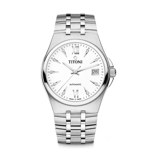 Titoni Men's Impetus Automatic White Dial Watch