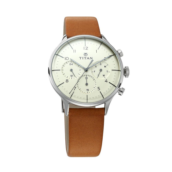 Titan On Trend Antique Silver Dial Multifunction Watch for Men