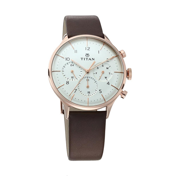 Titan On Trend White Dial Multifunction Watch for Men