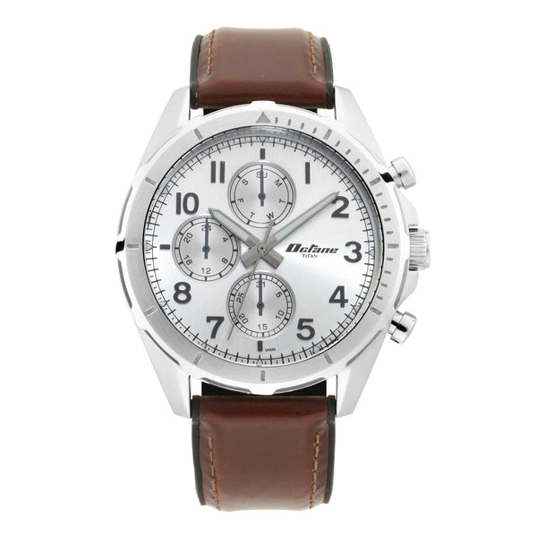 Titan Silver Dial Multifunction Watch for Men