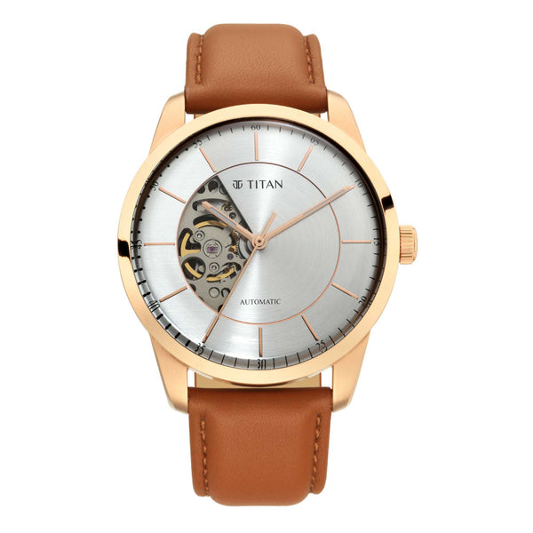Titan Silver Sectoral Automatic Watch