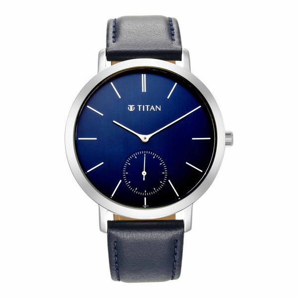 Titan Memento Blue Dial Analog Watch for Brother With Free Engraving