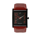 TITAN Black Dial Leather Strap Watch