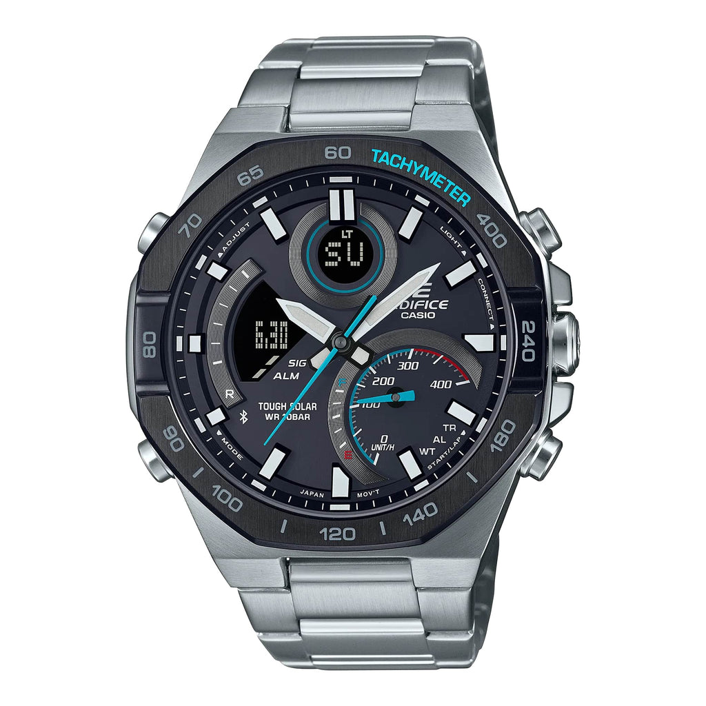 Casio Edifice Men's Analog Digital Tough Solar Watch ECB-950DB-1ADF