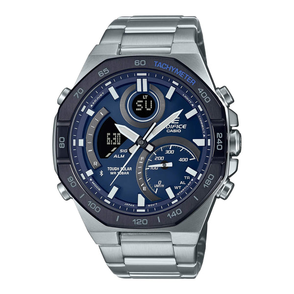 Casio Edifice Men's Analog Digital Tough Solar Watch - ECB-950DB-2ADF