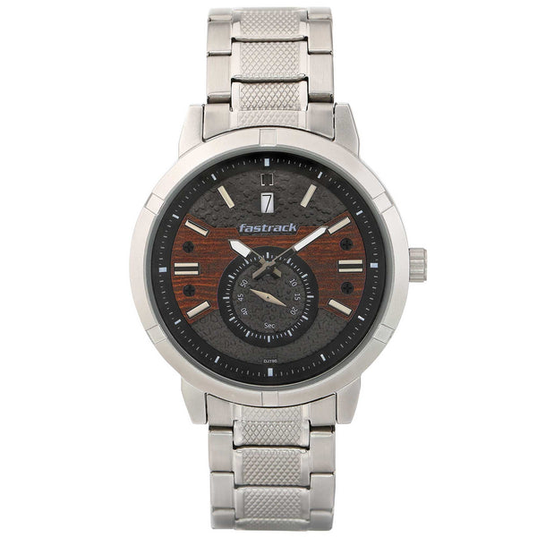 Go Skate from Fastrack - Grey Dial Analog Watch for Guys 3219SM02