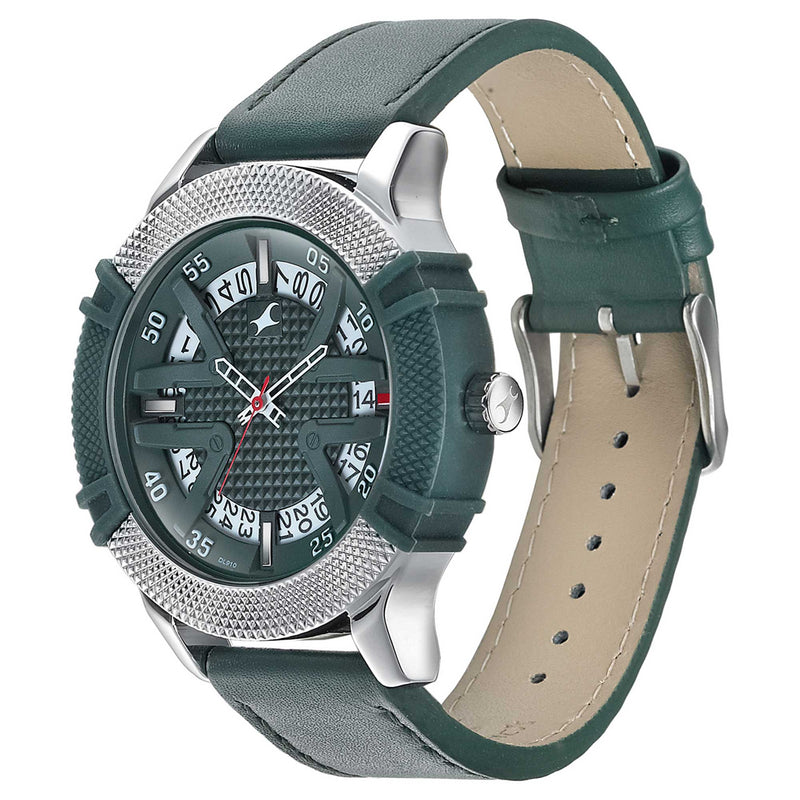 Fastrack Green Dial Analog Watch for Guys 3223KL02