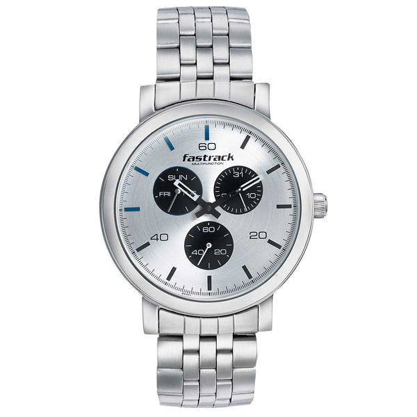 Fastrack Silver Dial Analog Watch for Guys 3238SM01