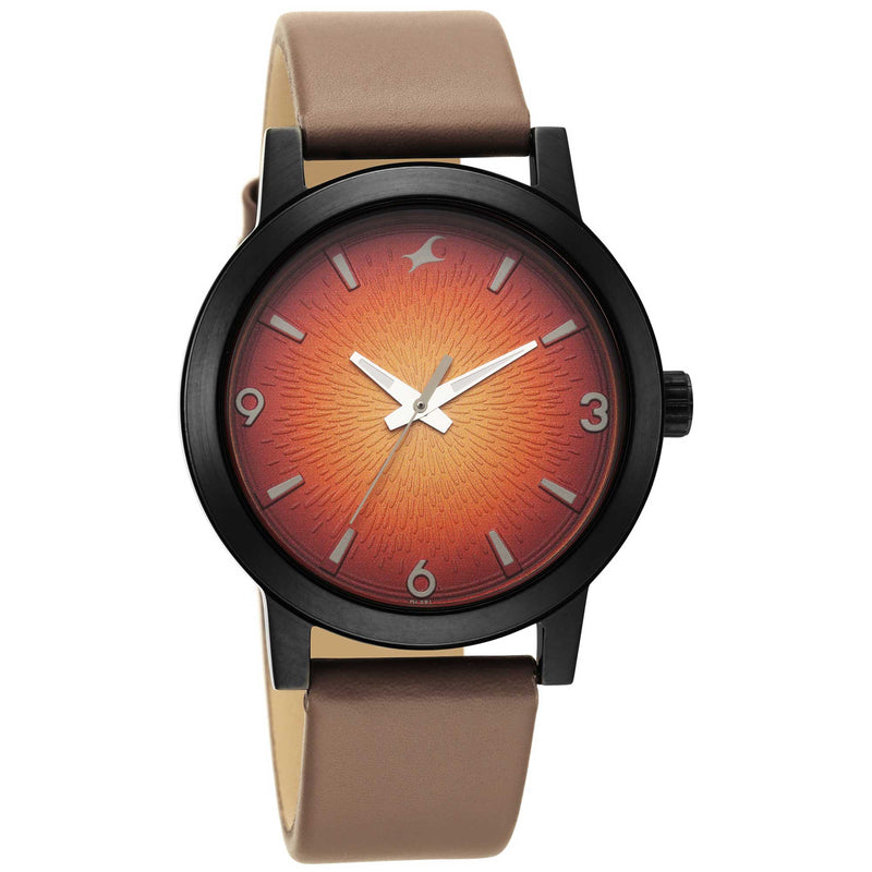 Fastrack Stunners Orange Dial Analog Watch for Guys 3245NL02
