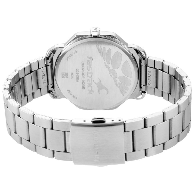 Fastrack Stunners - Silver Dial Analog Watch for Guys 3254SM01