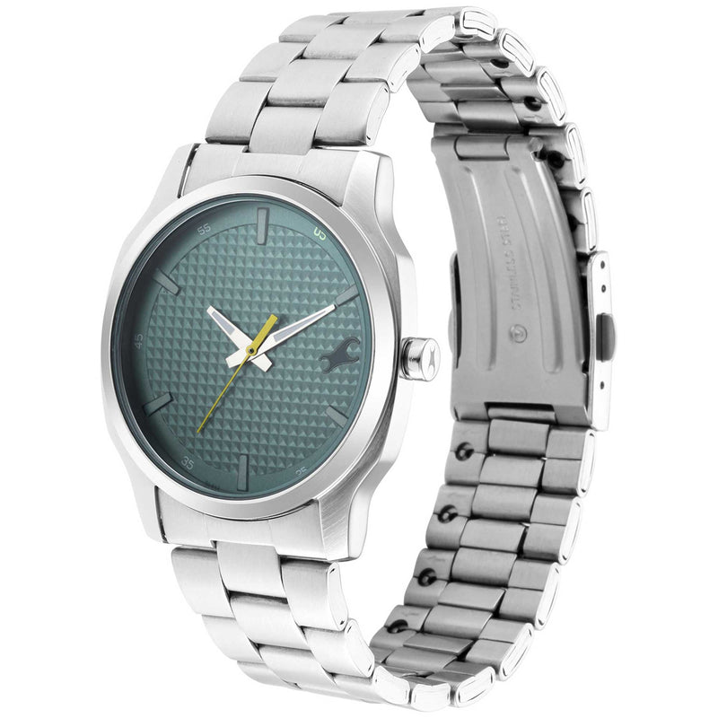 Fastrack Stunners - Green Dial Analog Watch for Guys 3255SM02