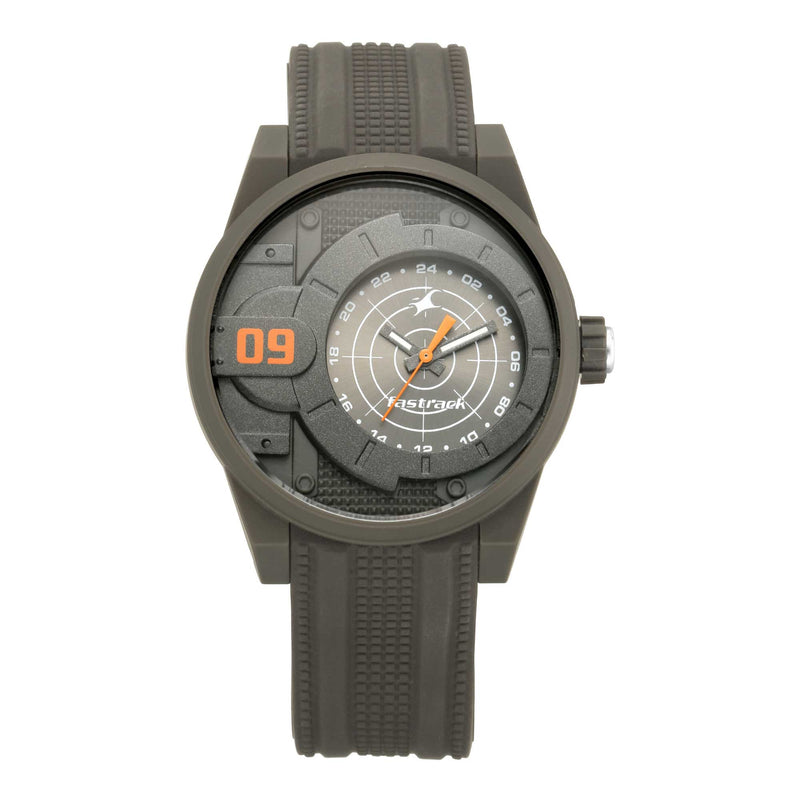 Fastrack Trendies Dark Grey Dial Analog Watch for Guys 38058PP02