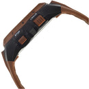 Fastrack Streetwear Digital Brown Strap Buckle Watch 38067PP02