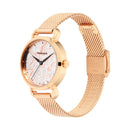 Fastrack  Animal Print Watch - Silver and Rose Gold Dial with Analog Function 6221WM01