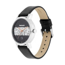 Fastrack  Animal Print Watch - Black with White pattern Dial Analog with Date Function 6222SL04