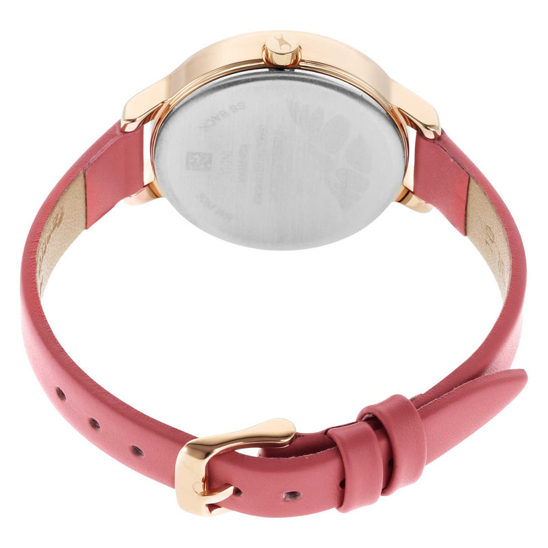 Fastrack Girls Fashion Watches everyday wear with leather Pink strap, petals, flowers, uptown retreat 6264WL01