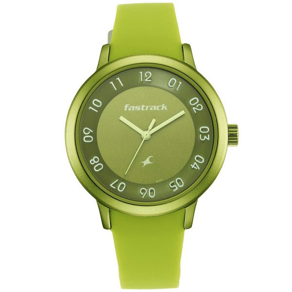 Fastrack green shop strap watch