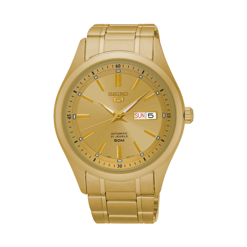 Seiko 5 Automatic Gold Dial Men's Watch - SNKN96J1