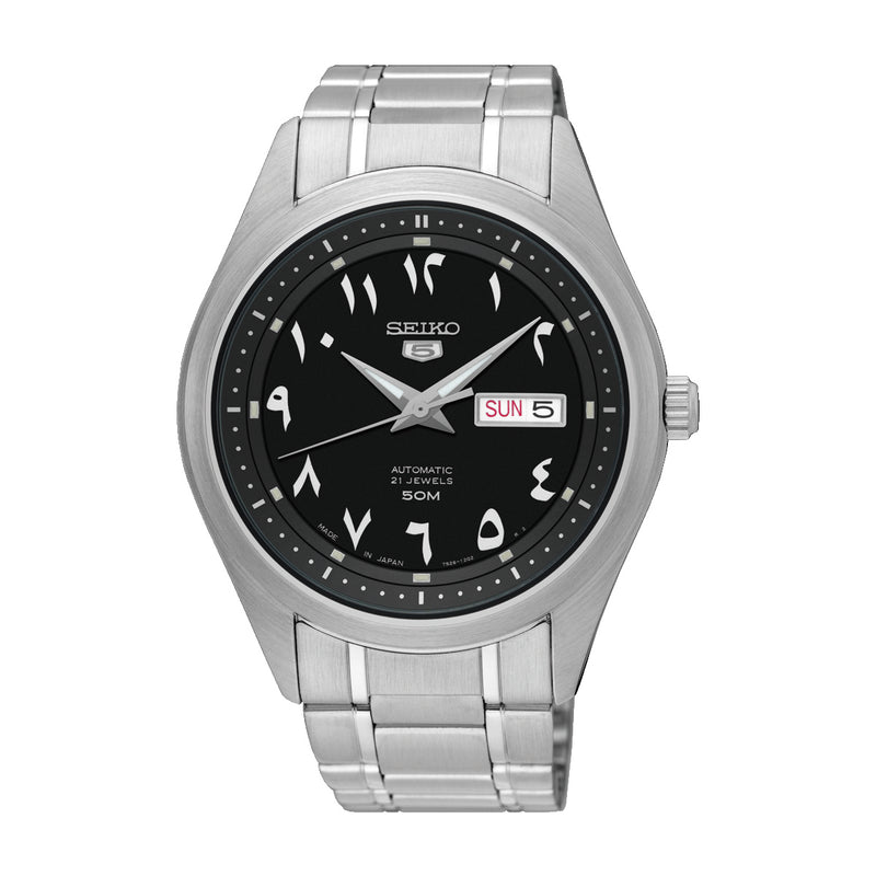 Seiko 5 Automatic Arabic Black Dial Men's Watch - SNKP21J1