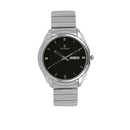 TITAN BLACK DIAL STAINLESS STEEL STRAP WATCH 1578SM04