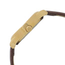 TITAN CHAMPAGNE DIAL LEATHER STRAP WATCH 1580YL05