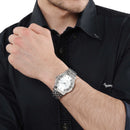 TITAN WHITE DIAL METAL STRAP WATCH 1584SM03